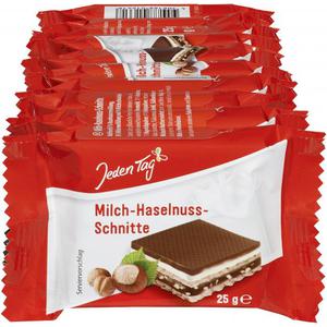 Jeden Tag Milch-Haselnuss-Schnitte