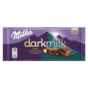 Milka Tafel Darkmilk Mandel