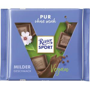 Ritter Sport Milcher Geschmack Vegan Pur ohne muh