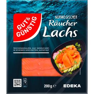 GUT&GÜNSTIG Räucherlachs in Scheiben geschnitten 200g