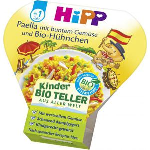 Hipp Kinder BioTeller Paella mit buntem Gemüse und Bio-Hühnchen