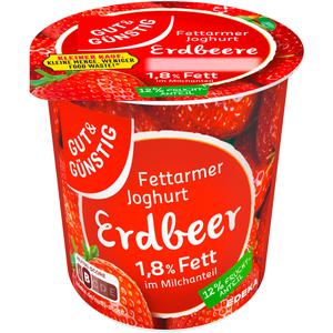 GUT&GUNSTIG Fruchtjoghurt fettarm Erdbeere Kleiner Kauf 1,8% 150g