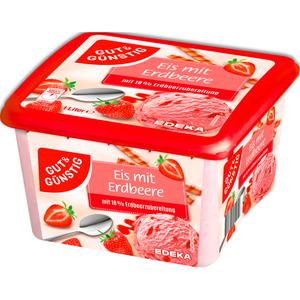 GUT&GUNSTIG Eis mit Erdbeere 1l