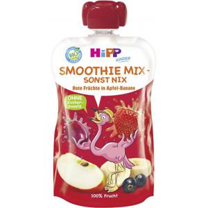 Hipp Smoothie Mix Quetschbeutel Rote Früchte in Apfel-Banane