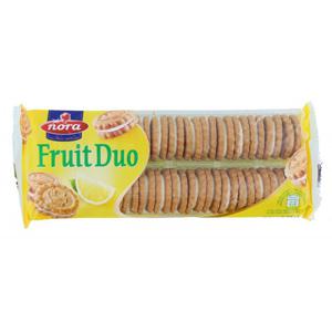 Nora Fruit Duo Doppelkeks mit Zitronencremefüllung