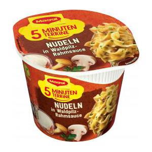 Maggi 5 Minuten Terrine Nudeln in Waldpilz-Rahmsauce