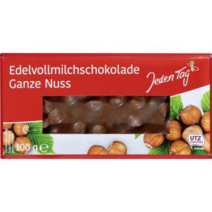 Jeden Tag Edelvollmilchschokolade Ganze Nuss