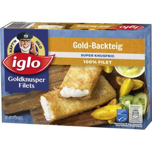 Iglo Goldknusper-Filets Gold-Backteig