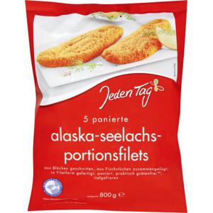 Jeden Tag Alaska-Seelachsfilet paniert