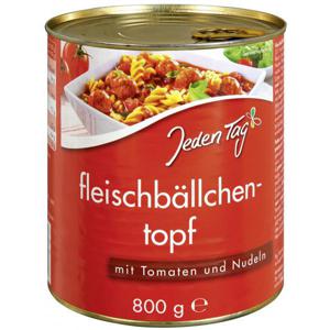 Jeden Tag Fleischbällchentopf mit Tomaten und Nudeln