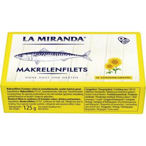 La Miranda Makrelenfilet in Sonnenblumenöl ohne Haut und Gräten