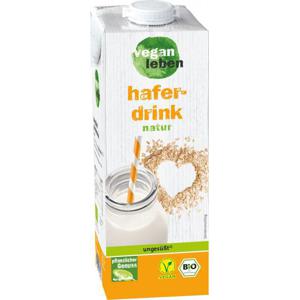 Vegan leben Bio Hafer Drink natur