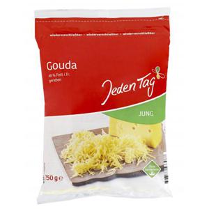 Jeden Tag Gouda gerieben