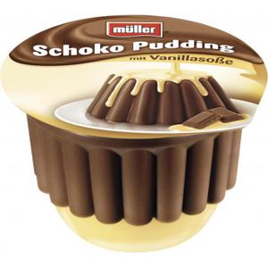 Müller Schoko Pudding mit Vanillasoße