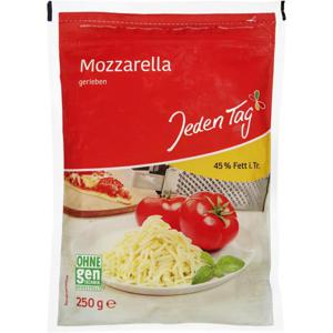 Jeden Tag Mozzarella gerieben 45% Fett i.Tr.