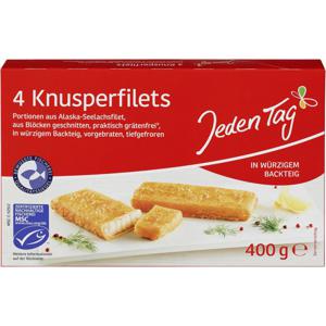 Jeden Tag Knusperfilets im würzigen Backteig