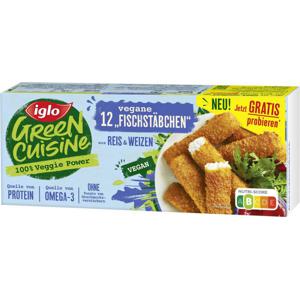 Iglo Green Cuisine vegane 'Fischstäbchen' aus Reis und Weizen