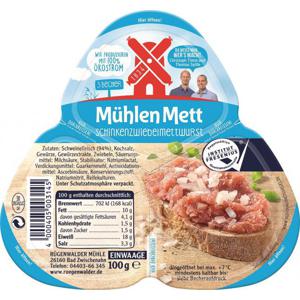 Rügenwalder Mühle Mühlen Mett Schinkenzwiebelmettwurst