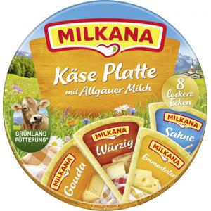 Milkana Schmelzkäse-Ecken Käse Platte 8 leckere Ecken