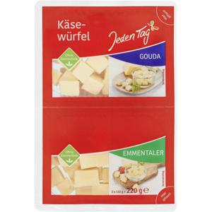 Jeden Tag Käsewürfel Gouda + Emmentaler