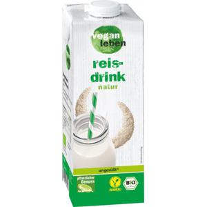 Vegan leben Reis Drink natur