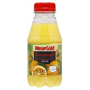 Wesergold Orangen-Saft Einzelflasche