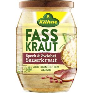 Kühne Fasskraut Sauerkraut mit Speck & Zwiebeln