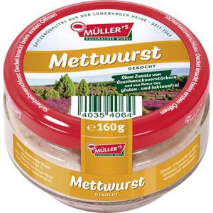 Müller's Mettwurst gekocht