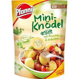 Pfanni Mini-Knödel gefüllt mit Frischkäse und Kräutern