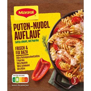 Maggi fix & frisch Puten-Nudelauflauf mit Paprika