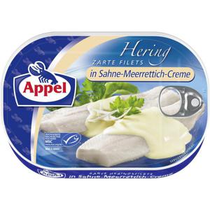 Appel Heringsfilets in Sahne-Meerrettich-Creme