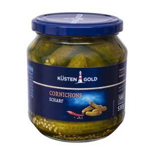 Küstengold Cornichons scharf