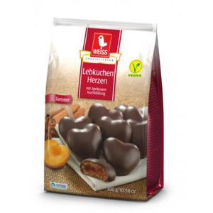 Weiss Lebkuchen Herzen gefüllt Zartbitter