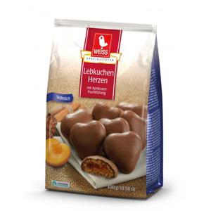 Weiss Lebkuchen Herzen gefüllt Vollmilch