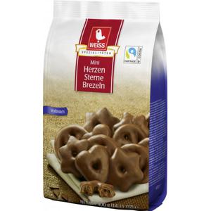 Weiss Lebkuchen Mini Herzen Sterne Brezeln Vollmilch