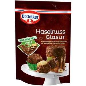 Dr. Oetker Haselnuss Glasur mit Waffel Crisp