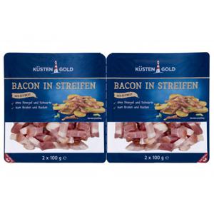 Küstengold Bacon in Streifen geräuchert