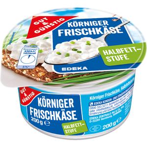 GUT&GÜNSTIG Körniger Frischkäse Halbfettstufe 200g VLOG