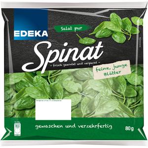 EDEKA Salat Pur Junger Spinat 80g