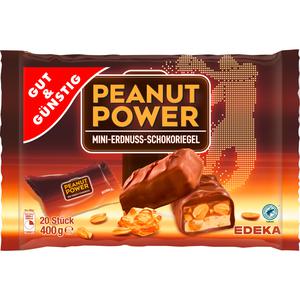 GUT&GÜNSTIG Peanut Power Schokoriegel Erdnuss 400g