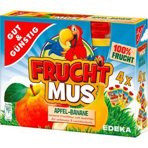 GUT&GÜNSTIG Fruchtmus Apfel-Banane 4x100g