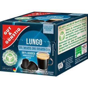 GUT&GÜNSTIG Kaffeekapseln Lungo 10ST 52g