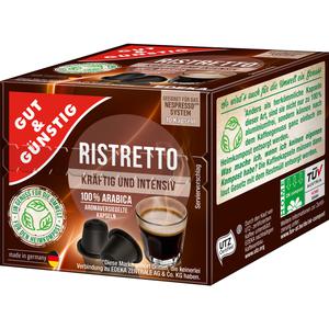 GUT&GÜNSTIG Kaffeekapseln Ristretto 10ST 52g