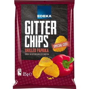 EDEKA Gitterchips Grilled Paprika 125g