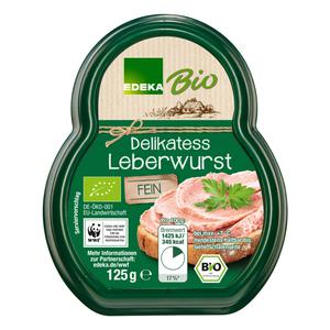 Bio EDEKA Leberwurst fein im Becher 125g