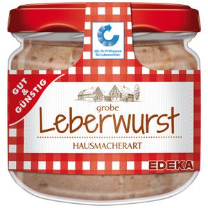 GUT&GÜNSTIG grobe Leberwurst Hausmacherart 250g QS