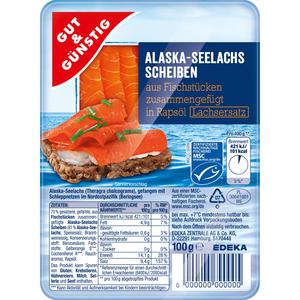 MSC GUT&GÜNSTIG Alaska Seelachs Scheiben 100g