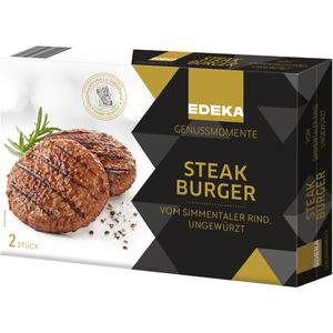 EDEKA Genussmomente Steak Burger vom Simmentaler Rind 364g QS