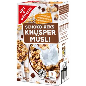 GUT&GÜNSTIG Knusper Müsli Schoko&Keks 600g