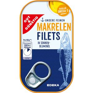 GUT&GÜNSTIG Makrelenfilets in Öl 125g